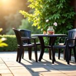 Astuces efficaces pour raviver un salon de jardin en plastique noir décoloré