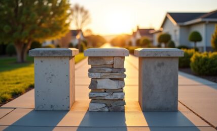 Comment sélectionner le matériau idéal pour vos piliers de portail : béton, pierre ou métal ?