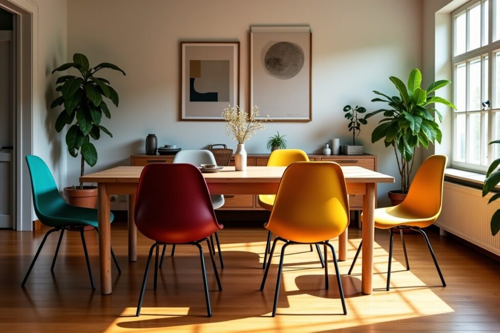 Chaises hétéroclites dans votre salle à manger : l'art du mélange et de l'harmonie