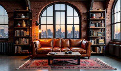 Idées pour une déco de salon industriel : créer un espace chaleureux et moderne avec des touches vintage