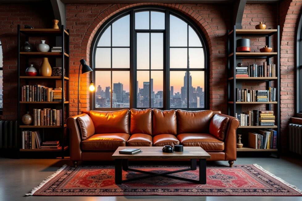 Idées pour une déco de salon industriel : créer un espace chaleureux et moderne avec des touches vintage
