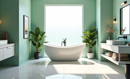 Idées créatives pour l'aménagement de la salle de bain : choisir des couleurs apaisantes et modernes