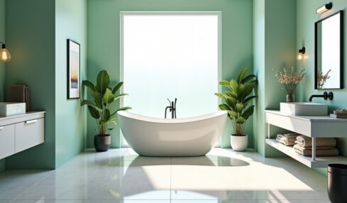 Idées créatives pour l'aménagement de la salle de bain : choisir des couleurs apaisantes et modernes