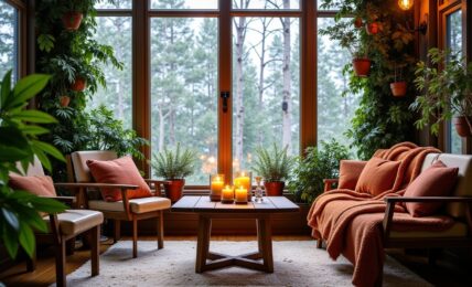 Créer un jardin d'hiver chaleureux et accueillant : idées et conseils pour un espace cocooning en décembre