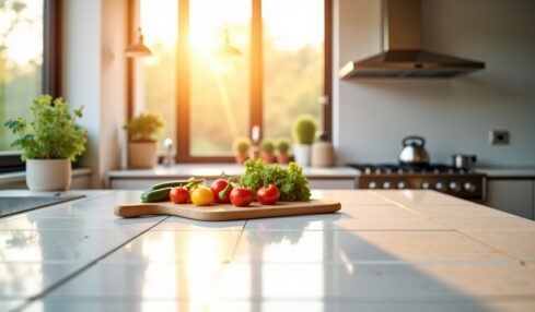 Modernisez votre cuisine : astuces et coûts pour relooker un plan de travail en carrelage