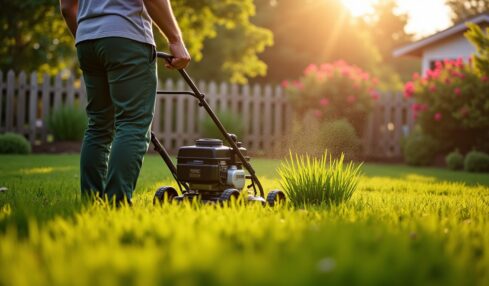 Les meilleures techniques pour tondre efficacement une pelouse haute et humide