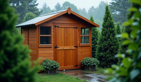 Comment choisir un abri de jardin en bois durable pour les régions venteuses et pluvieuses