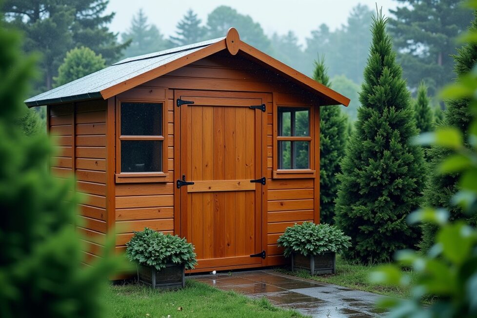 Comment choisir un abri de jardin en bois durable pour les régions venteuses et pluvieuses
