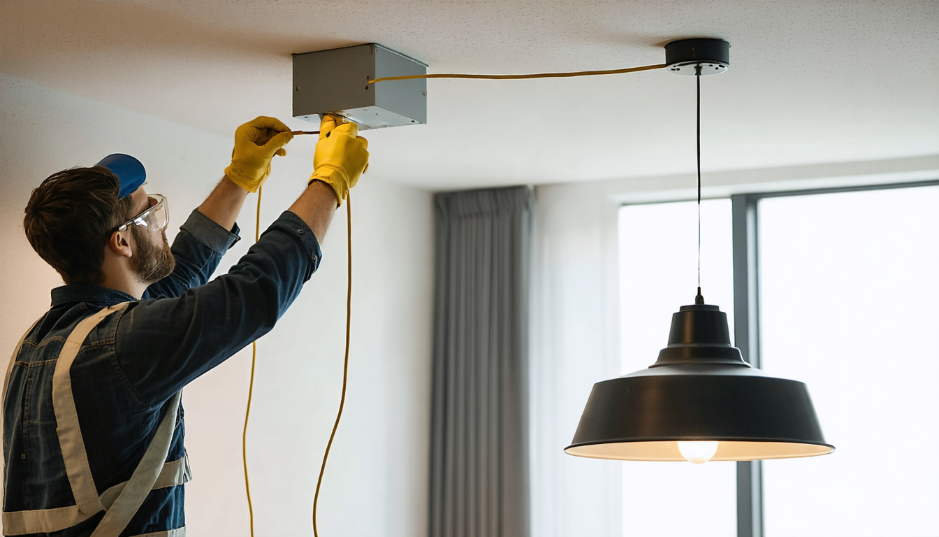 découvrez comment prolonger le câble d’une suspension trop basse en respectant strictement les normes de sécurité pour un éclairage optimal et sécurisé.