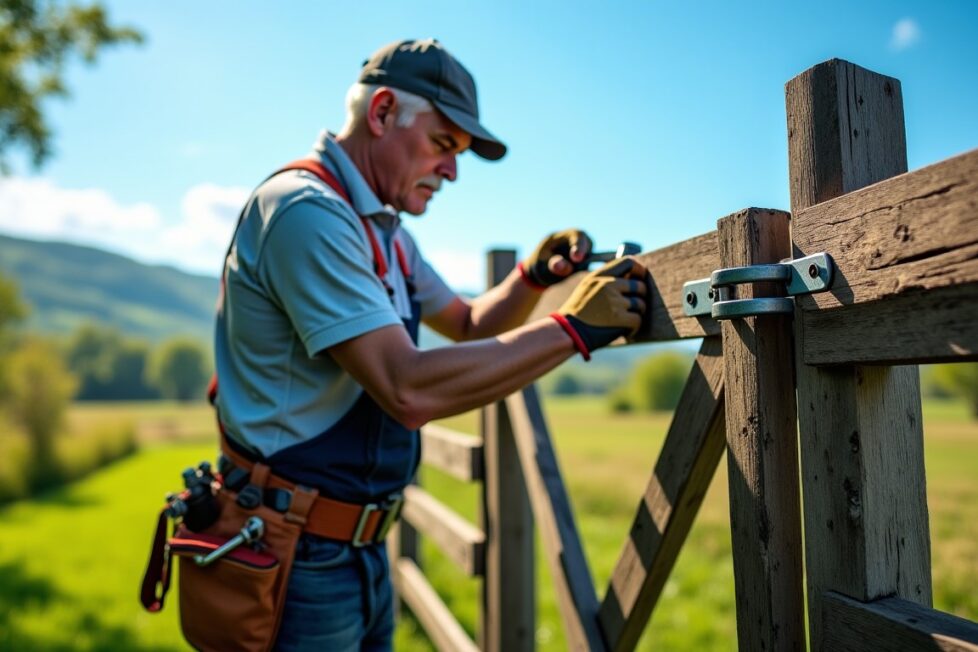 Astuces pour ajuster les gonds d’un portail battant qui frotte contre le sol