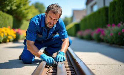 Guide pratique pour débloquer, nettoyer et lubrifier le rail d’un portail coulissant coincé