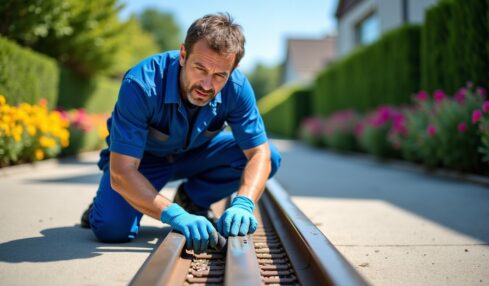 Guide pratique pour débloquer, nettoyer et lubrifier le rail d’un portail coulissant coincé