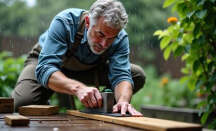 Guide pratique pour raboter un portail en bois qui gonfle et frotte au sol sous la pluie sans commettre d'erreur