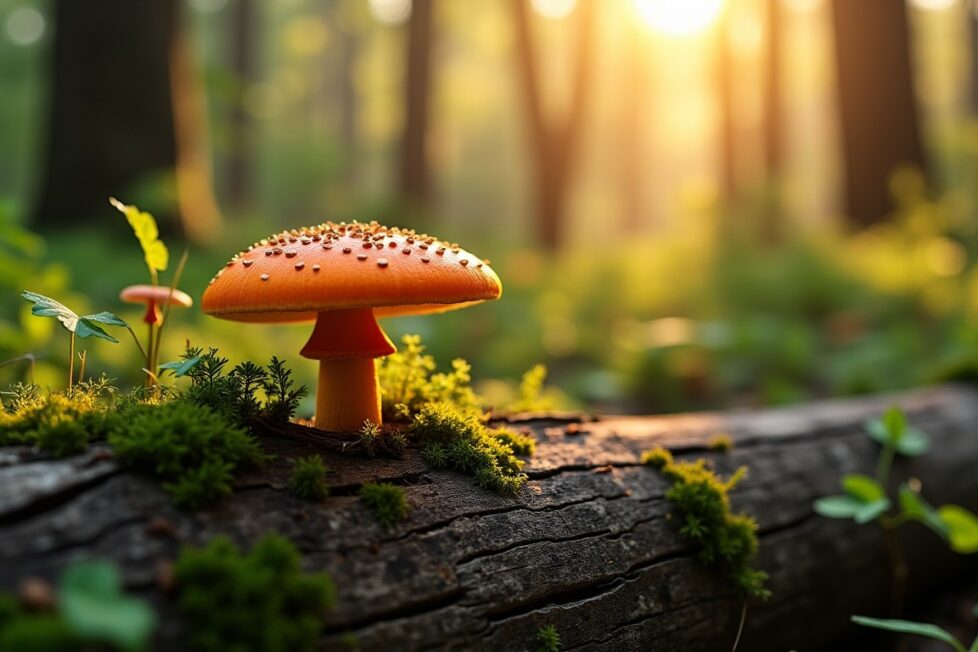 Champignon orange sur bois mort : découvrir son rôle et les gestes à adopter